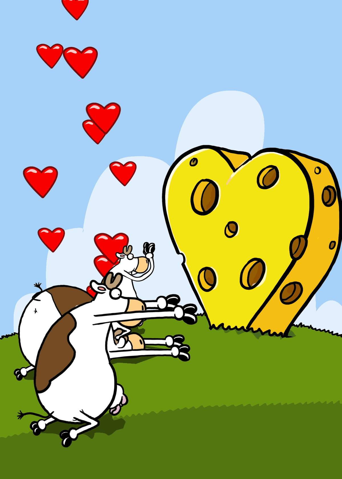 Cows Lovin' Cheese