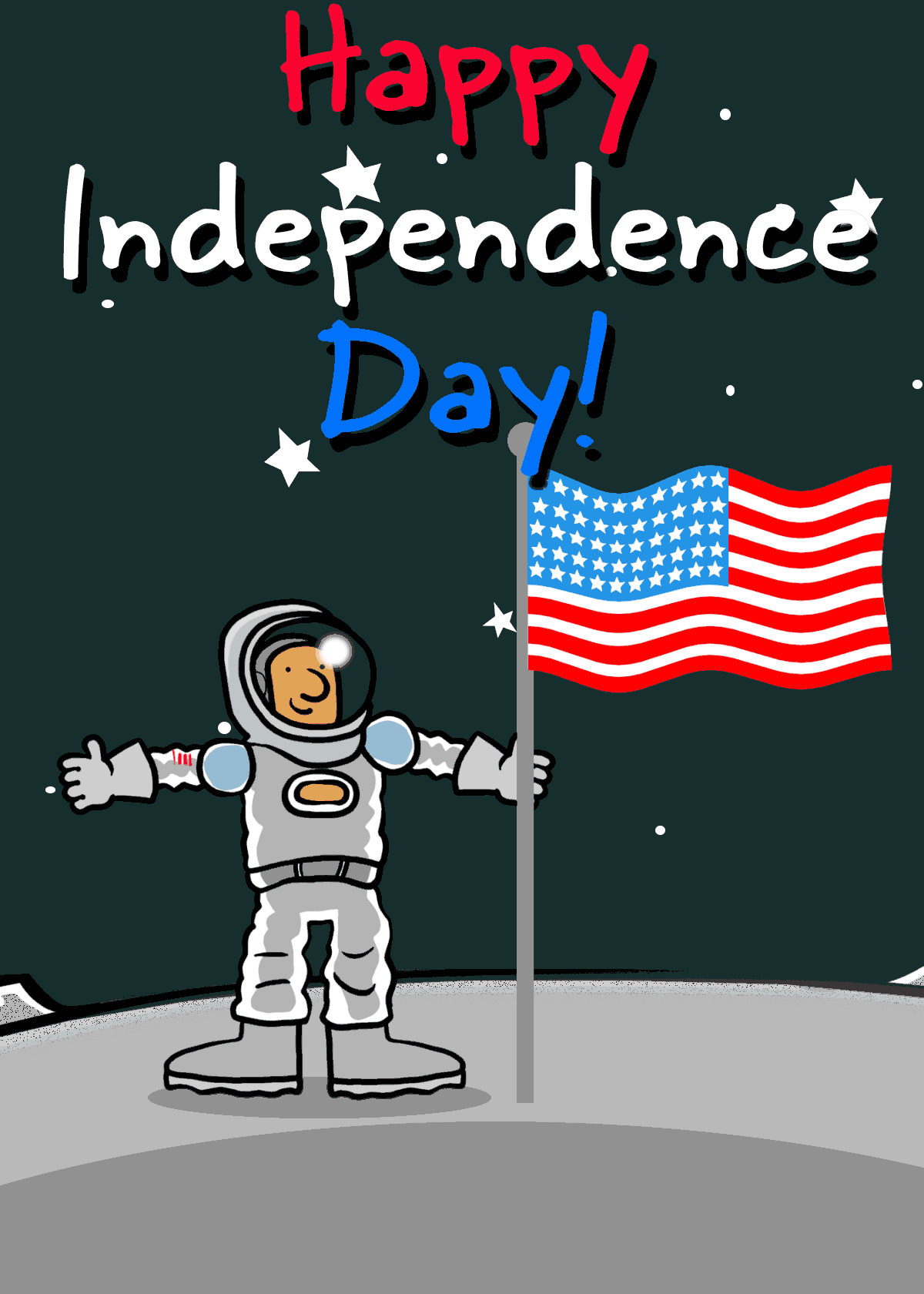 Happy Independence Day Astronaut