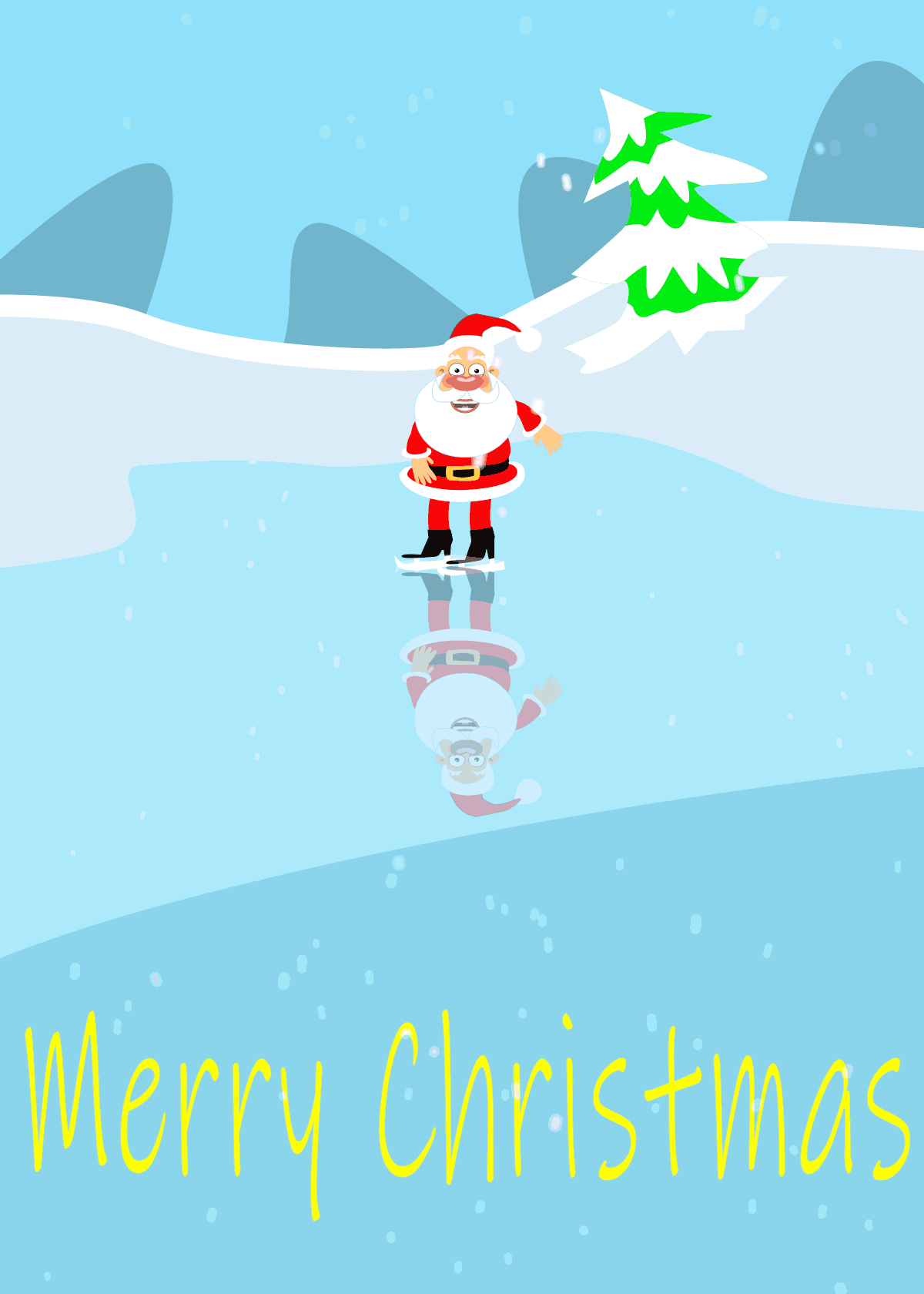 Santa Ice Skating
