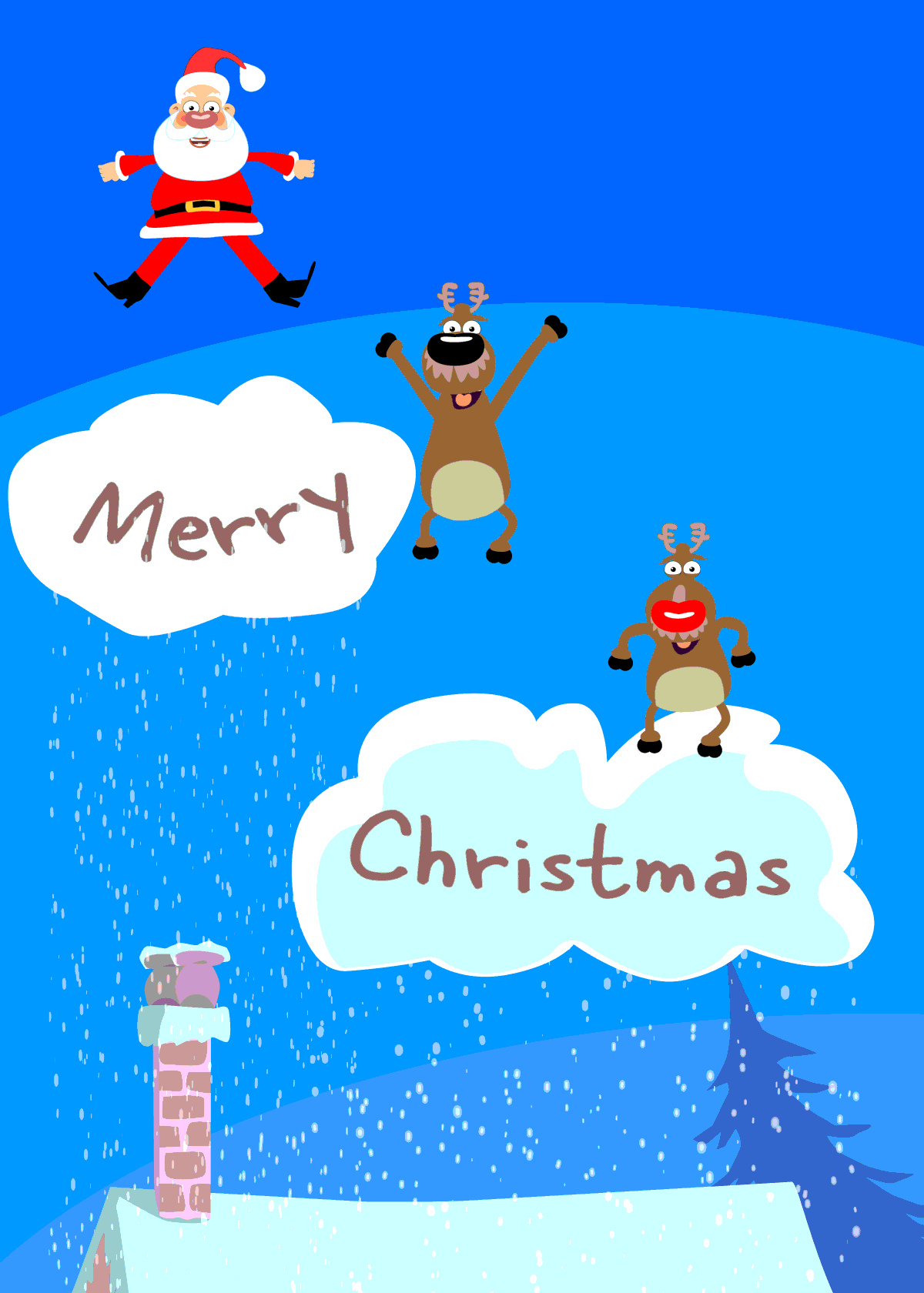 Santa Snow Jumping